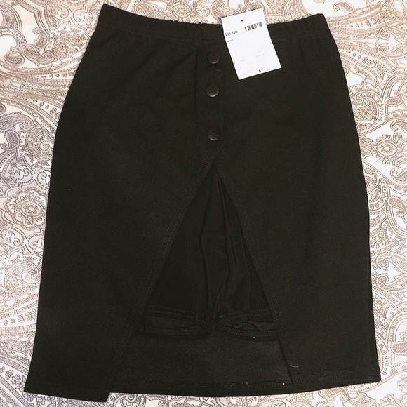 Black Midi Skirt - Picture 1 of 4